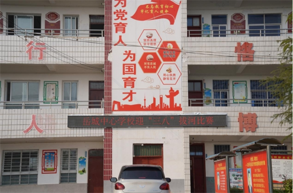 正阳县汝南埠镇岳城中心学校成功举办迎“三八”拔河比赛